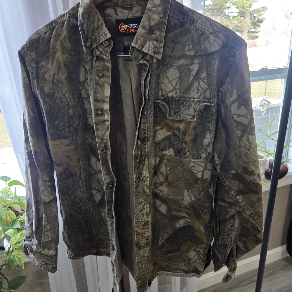 100% Organic Cotton Men's Realtree Camouflage Shirt Jacket